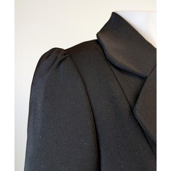 White House Black Market Blazer 8 Black Tailored Two Button Lined Classic Work - Picture 8 of 12